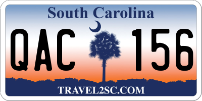 SC license plate QAC156