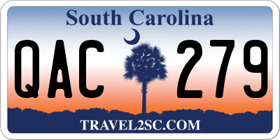 SC license plate QAC279