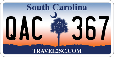 SC license plate QAC367