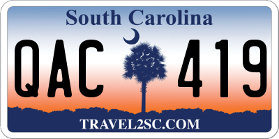 SC license plate QAC419