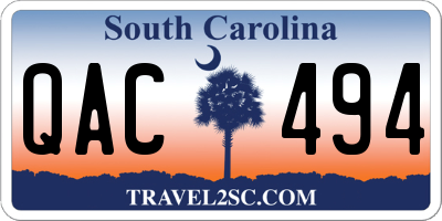 SC license plate QAC494