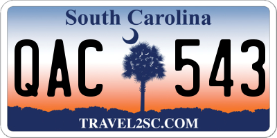 SC license plate QAC543