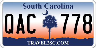 SC license plate QAC778