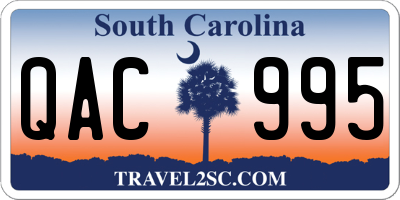 SC license plate QAC995