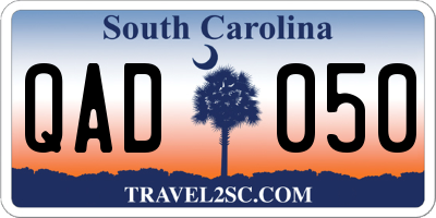 SC license plate QAD050