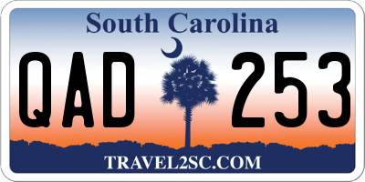 SC license plate QAD253