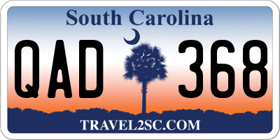 SC license plate QAD368