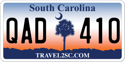 SC license plate QAD410