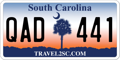 SC license plate QAD441