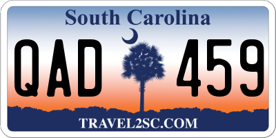 SC license plate QAD459
