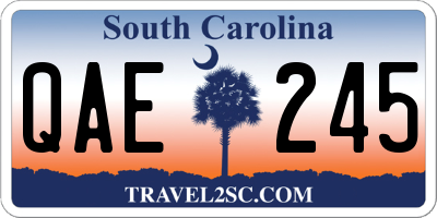 SC license plate QAE245