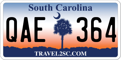 SC license plate QAE364