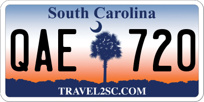 SC license plate QAE720