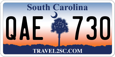 SC license plate QAE730