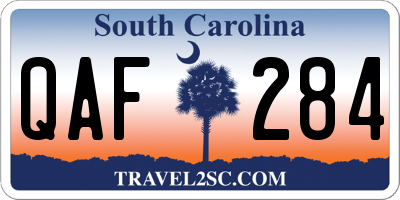 SC license plate QAF284