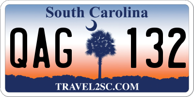 SC license plate QAG132