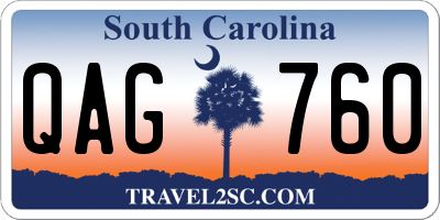SC license plate QAG760