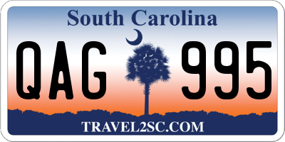 SC license plate QAG995