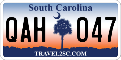 SC license plate QAH047