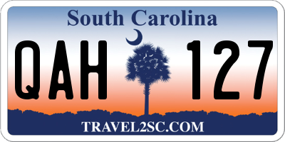 SC license plate QAH127
