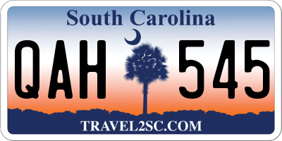 SC license plate QAH545