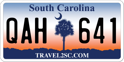 SC license plate QAH641