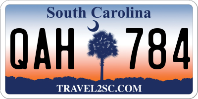 SC license plate QAH784