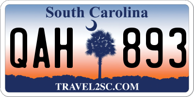 SC license plate QAH893