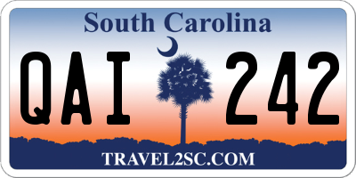 SC license plate QAI242