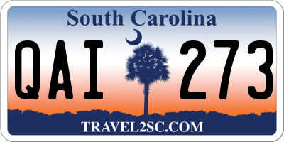 SC license plate QAI273