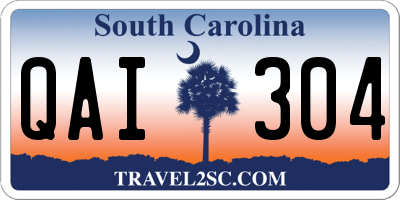 SC license plate QAI304