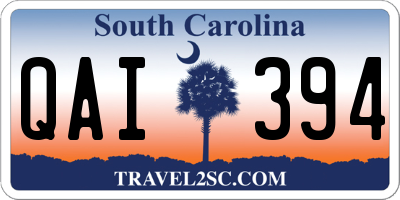 SC license plate QAI394