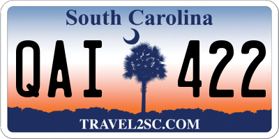 SC license plate QAI422