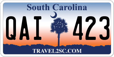 SC license plate QAI423