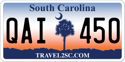 SC license plate QAI450