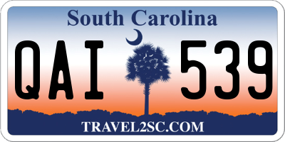 SC license plate QAI539