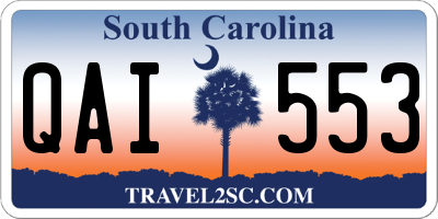 SC license plate QAI553