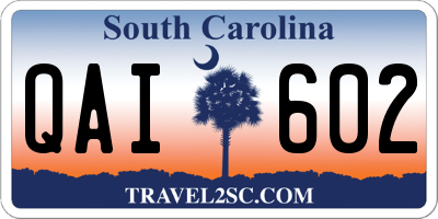 SC license plate QAI602