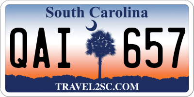 SC license plate QAI657