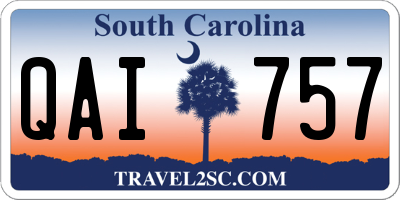 SC license plate QAI757