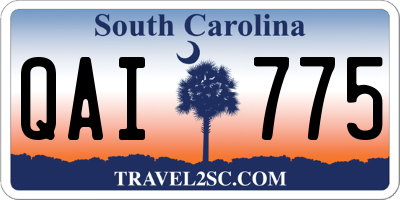 SC license plate QAI775
