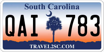 SC license plate QAI783