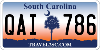 SC license plate QAI786