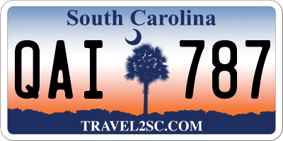 SC license plate QAI787