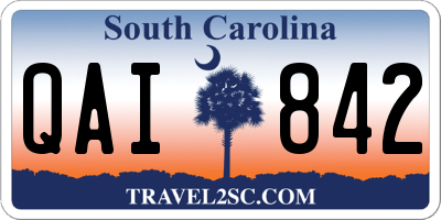SC license plate QAI842