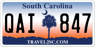 SC license plate QAI847