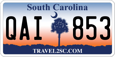 SC license plate QAI853