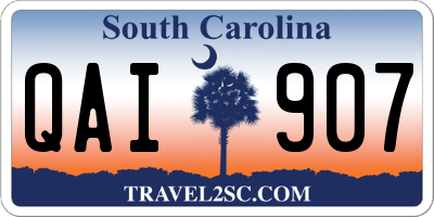 SC license plate QAI907