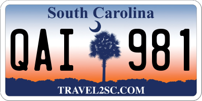 SC license plate QAI981