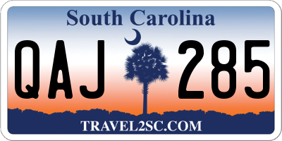 SC license plate QAJ285